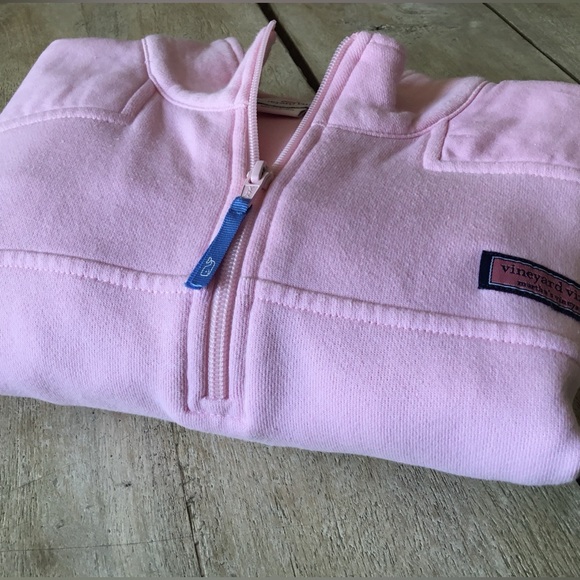 VINEYARD VINES Woman’s Pink Quarter Zip Sweatshirt - Picture 7 of 7
